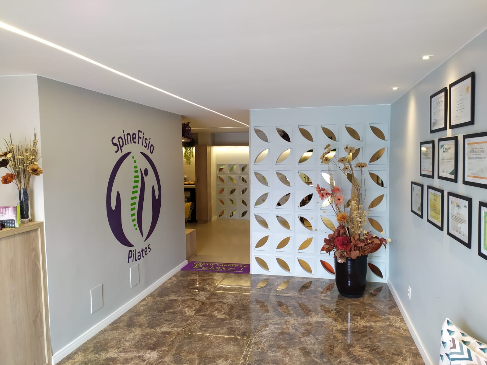 Entrada do estúdio Spine Fisio Pilates
